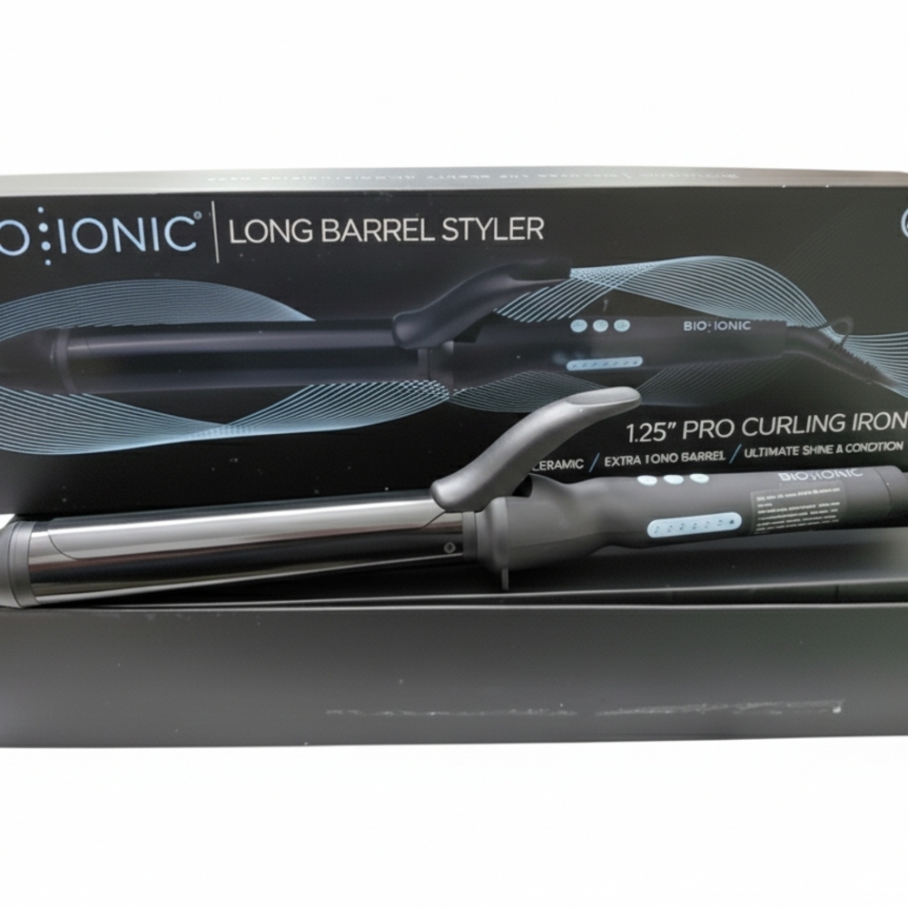 Bio Ionic Black and Silver Long Barrel Styler